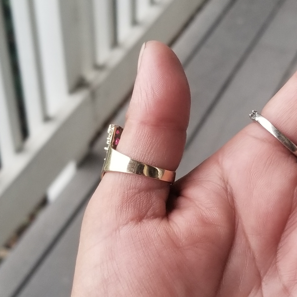 Sale! Vintage Semanario 14k ruby ring sz - Picture 5 of 16